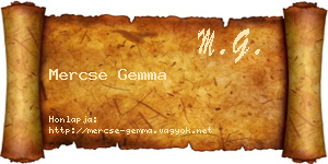 Mercse Gemma névjegykártya